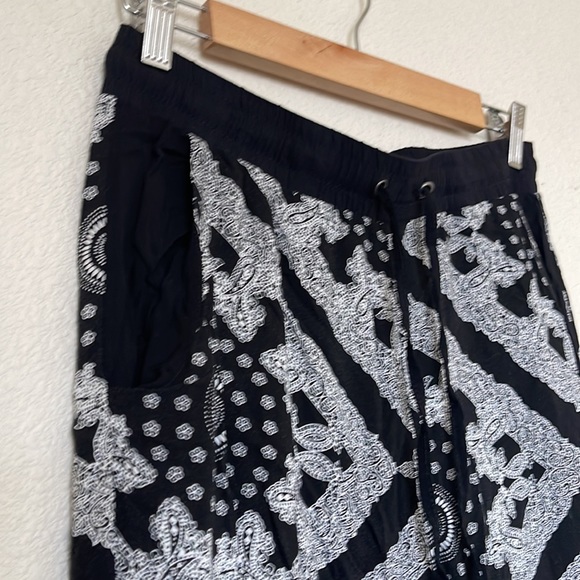 Cisono Bohemian Bandanna Print Light Weight Drawstring Pants Size L - Picture 5 of 8